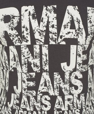 Armani Jeans bluza grafitowa męska bawełniana z motywem logotypów