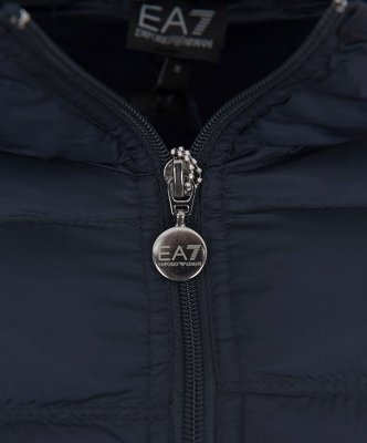 Emporio Armani EA7 kurtka męska przejściowa jesienna granatowa z kapturem