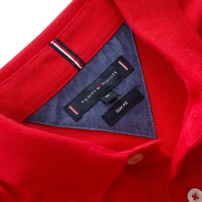 Polówka polo Tommy Hilfiger męska czerwona bawełniana