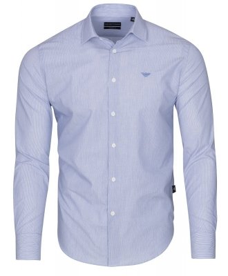 Emporio Armani koszula błękitna Modern Fit męska w paski