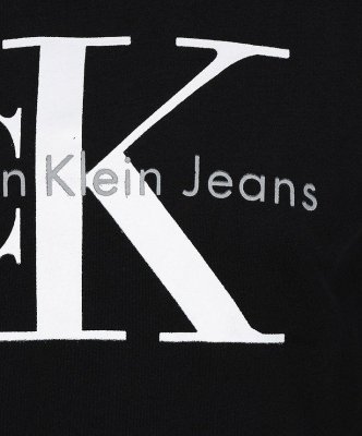 Bluza Calvin Klein męska czarna duże logo bawełniana