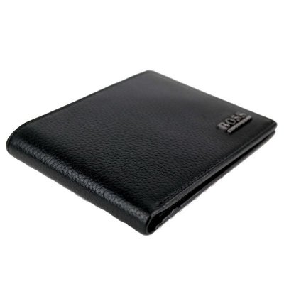 Portfel Hugo Boss Monist męski czarny na banknoty i karty skórzany