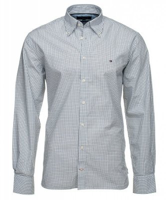 Koszula w kratkę Tommy Hilfiger Regular Fit męska logo