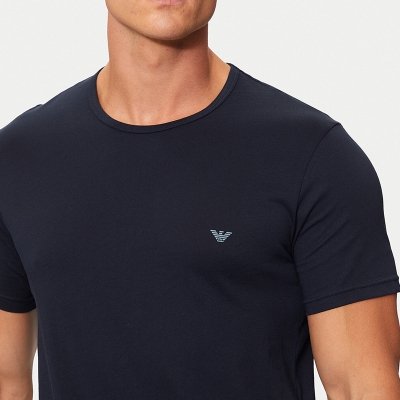Emporio Armani t-shirt koszulka męska 2 sztuki granatowe małe logo