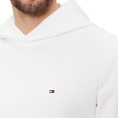 Bluza Tommy Hilfiger męska biała z kapturem bawełniana 