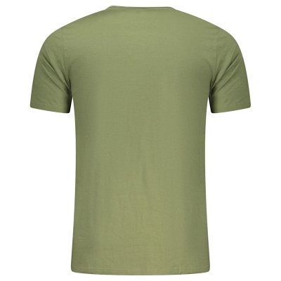 Aeronautica Militare t-shirt męski koszulka khaki z dekoldem V