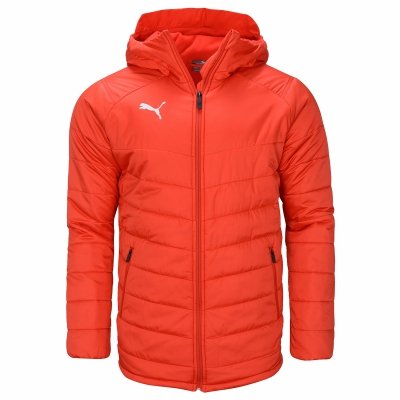 Puma kurtka męska czerwona z kapturem ocieplana
