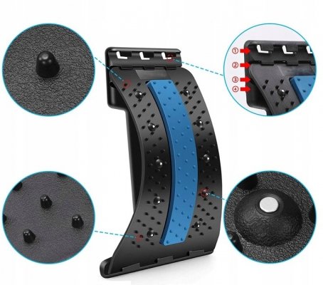 Masażer do rozciągania mięśni pleców na krzesło fotel lub siedzenie samochodowe