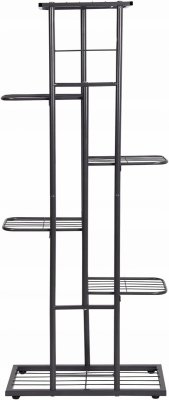 Stojak metalowy na kwiaty i doniczki 6-poziomowy kwietnik piętrowy czarny