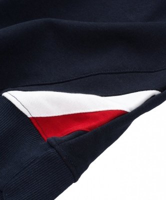 Bluza Tommy Hilfiger męska granatowa wkładana przez głowę bawełniana