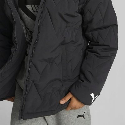 Kurtka męska Puma sportowa  czarna z kapturem 