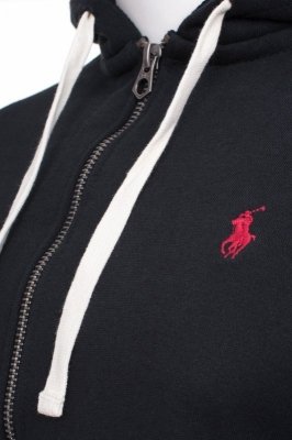 Ralph Lauren bluza męska rozpinana z kapturem czarna