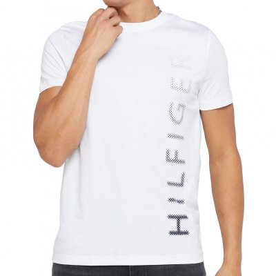 T-shirt Tommy Hilfiger koszulka męska z okrągłym dekoldem biała duże logo