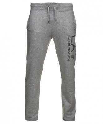 Komplet dresowy Emporio Armani EA7 męski spodnie bluza ze stójką szary bawełniany