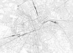 Fototapeta na ścianę  - Mapa miasta - Warszawa - czarno-biała