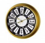 Zegar ścienny - Czarno złoty - 30cm