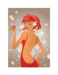 red party girl - reprodukcja