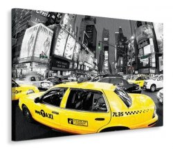 Rush Hour Times Square - Yellow Cabs - Obraz na płótnie