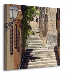 Obraz na płótnie - Schody, Tarragona, Hiszpania - 40x40 cm