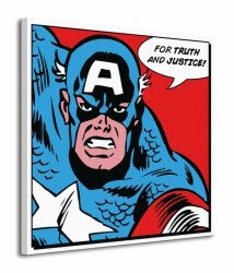 Captain America (For Truth And Justice) - Obraz na płótnie