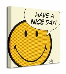 Smiley (Have A Nice Day - Cream) - Obraz na płótnie