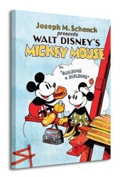 Mickey Mouse (Building A Building) - Obraz na płótnie