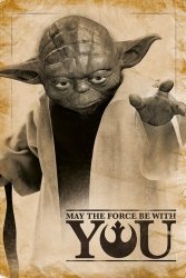 Star Wars Yoda - May The Force Be With You - plakat