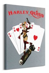 DC Comics Harley Quinn (Cards) - Obraz na płótnie