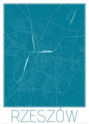 Rzeszów - Niebieska mapa