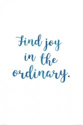 Find joy in the ordinary - plakat