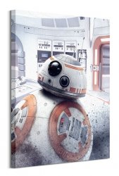 Obraz ścienny na płótnie - Gwiezdne Wojny: Ostatni Jedi - BB-8 Peek) - 60x80 cm