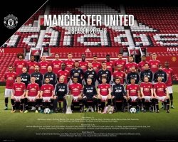 Plakat - Drużyna Manchester United - Team Photo 17/18