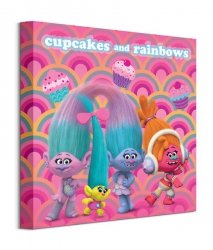 Trolls Cupcakes and Rainbows - obraz na płótnie