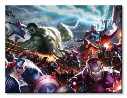 Obraz ścienny - Marvel Future Fight Heroes Assault - 40x30 cm
