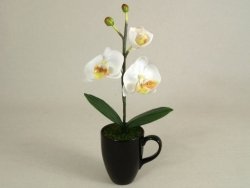 Sztuczny storczyk - Orchidea -  W kubku - 16x32cm 