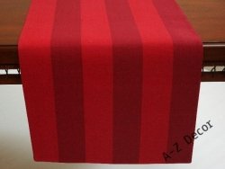 Bieżnik na stół - Czerwony w pasy - 42x140cm