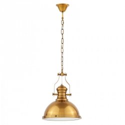 Lampa wisząca - Industrialna Mosiężna Loft - Ettore