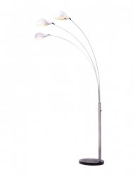 Lampa Stojąca - Podłogowa  3-ramienna Biała Wallscot