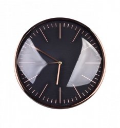 Zegar ścienny - Czarny Miedź 35cm