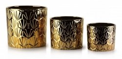 Doniczki ceramiczne - Komplet 3szt. Gold Neva