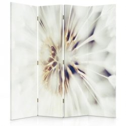 Parawan dekoracyjny - Białe kwiaty - Dwustronny