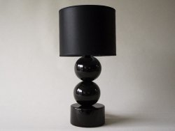 Lampka nocna - Czarna - PERLA II -  25x51cm