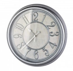 Zegar ścienny - Srebro 50cm