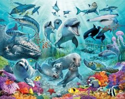 Fototapeta dla dzieci - Under the Sea - 3D - Walltastic - 243,8x304,8cm