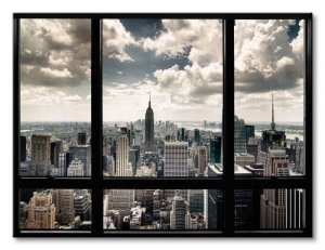 Obraz na płótnie - New York Window - 80x60 cm