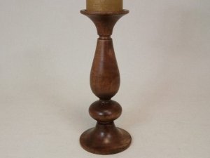 Świecznik - Klasyk - Drewniany - 12,5x30cm 