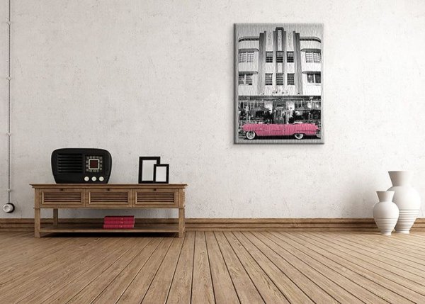 Pink Cadillac - Obraz na płótnie