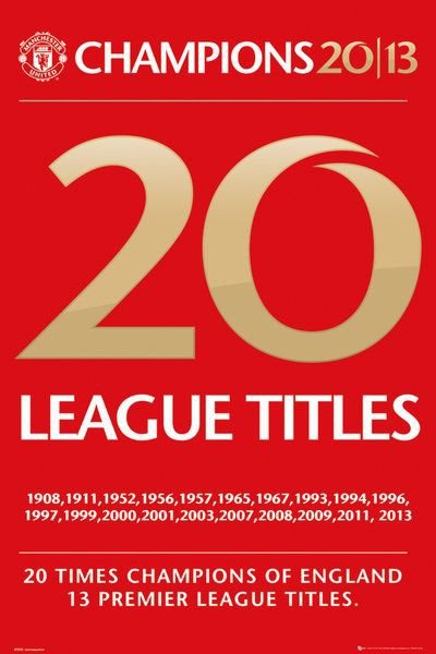 Manchester United 20 Tytułów - plakat