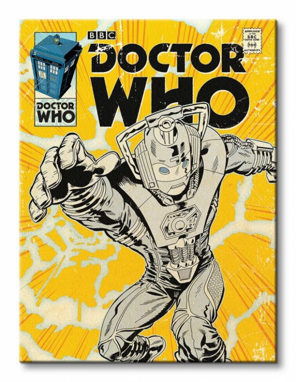 Doctor Who (Cyberman Comic) - Obraz na płótnie