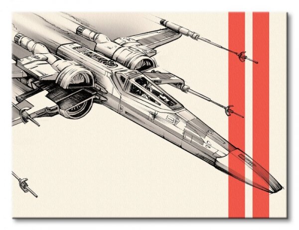 Star Wars Episode VII (X-Wing Pencil Art) - obraz na płótnie